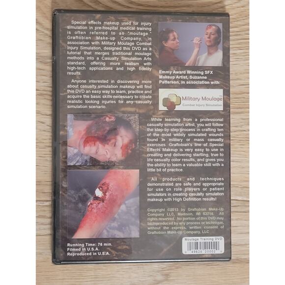 Graftobian Learning Make Up Special Effects for Casualty Simulation Arts DVD NWT - Picture 2 of 2